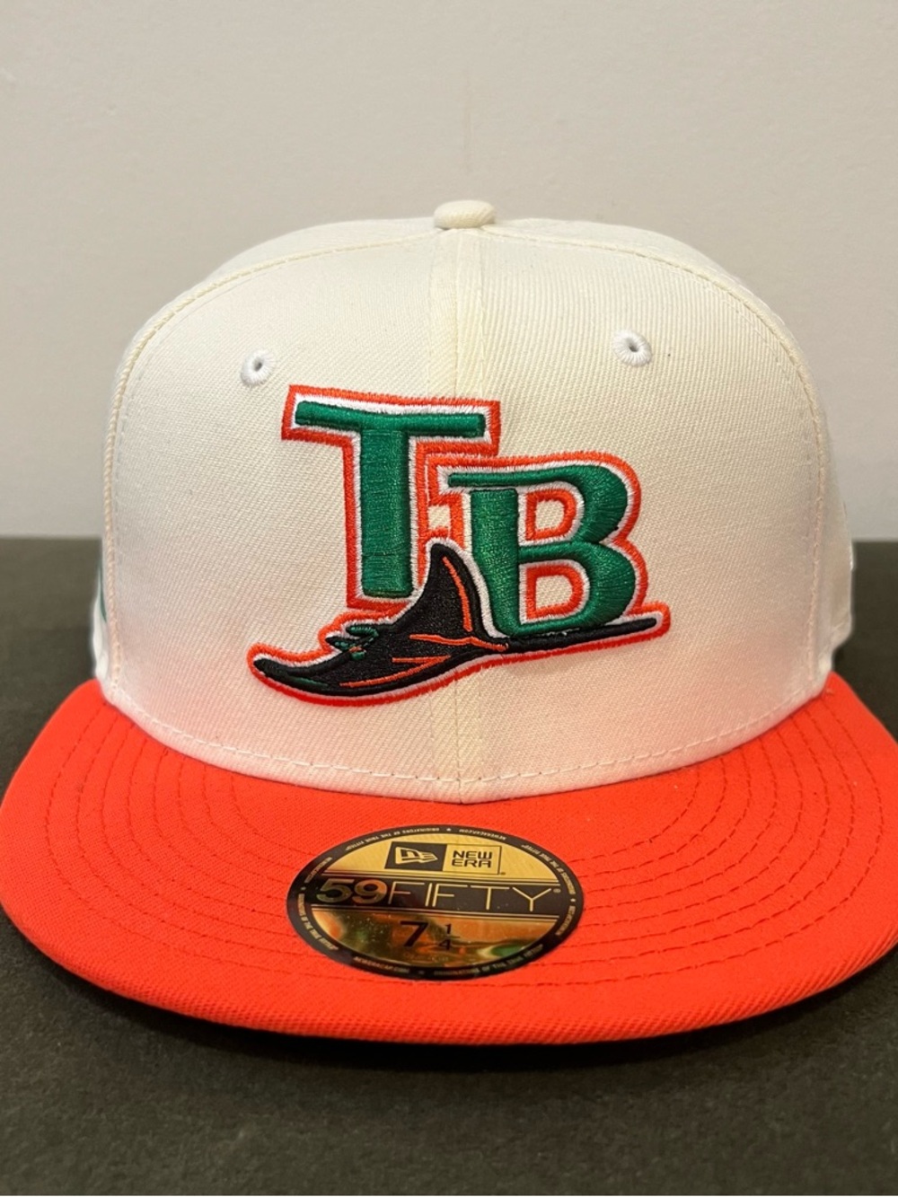 New Era 59FIFTY MLB Tampa Bay Rays White Fitted Cap - Size 7 1/4
